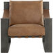 Berke Gunmetal / Tan Leather Lounge Chair